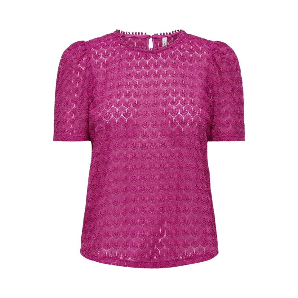 Only Ruches Top Framboos Roze Freewear Pink Dames