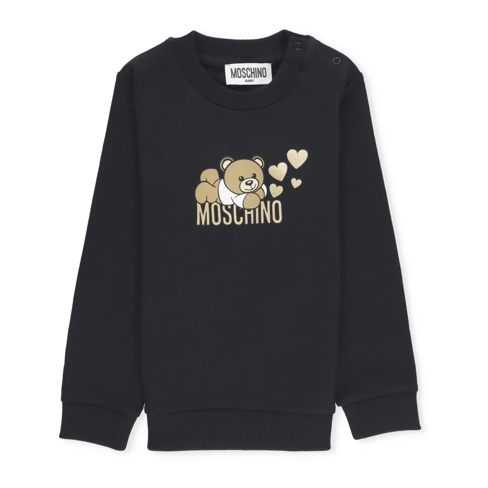 Moschino Svart Teddy Bear Tröja Black, Flicka