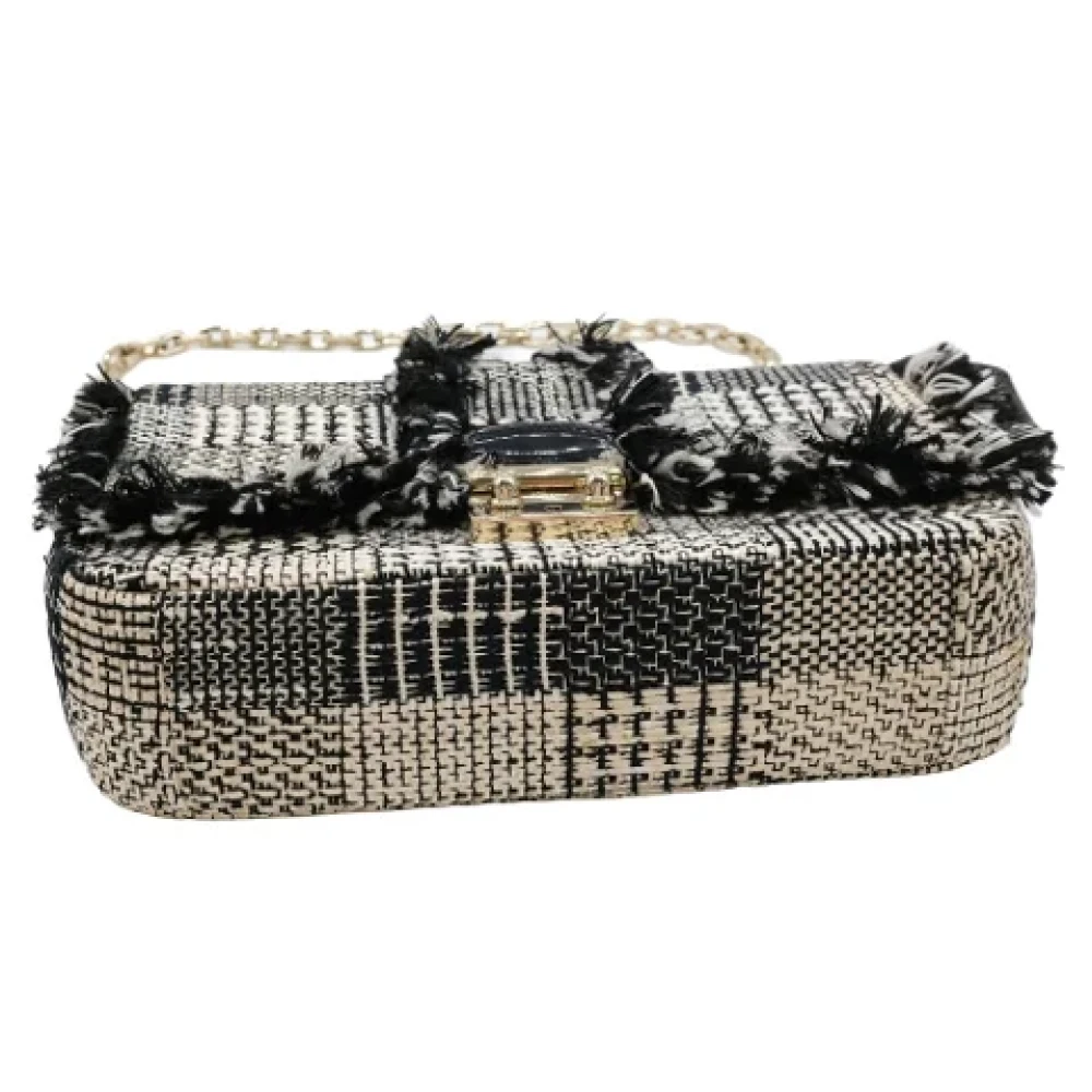 Dior Vintage Pre-owned Fabric shoulder-bags Black Dames