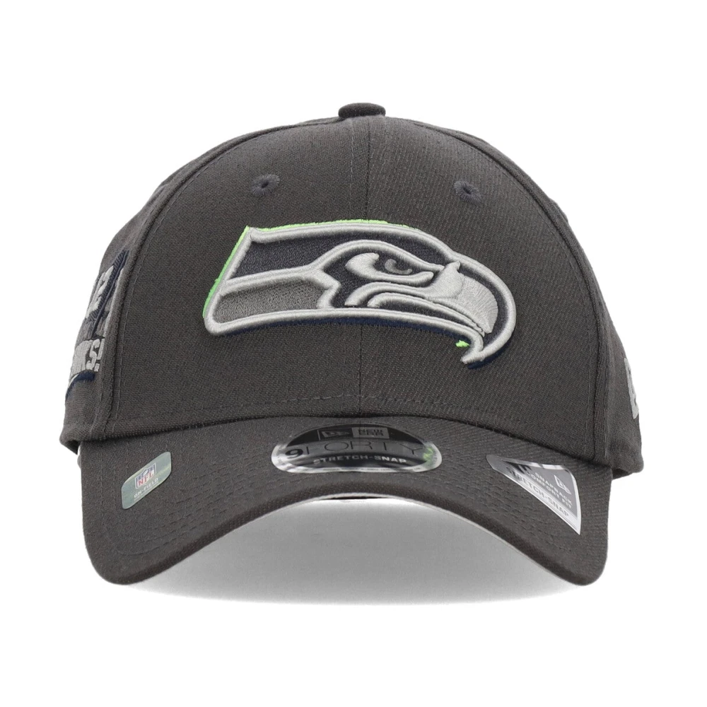 new era Seattle Seahawks Curvy Visor Hat NFL Draft Gray Heren