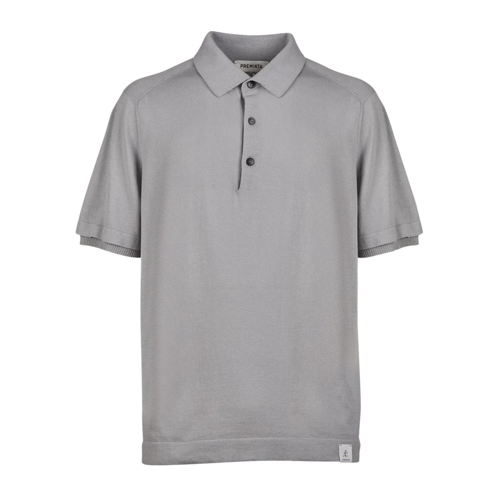 Premiata Gray Polo Shirts, Male, Xl, Cotton Polo Shirt
