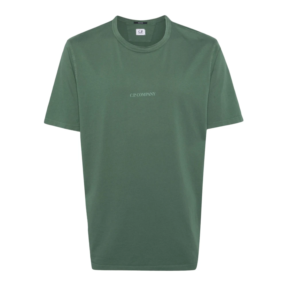 C.P. Company Groene T-shirt met Logo Print Green Heren