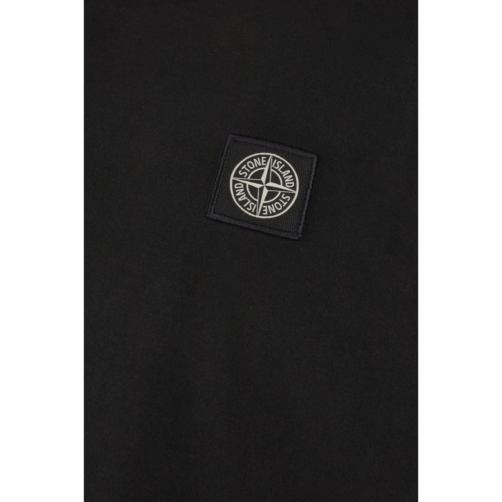 Stone Island Casual Katoenen T-shirt voor Mannen Black Heren