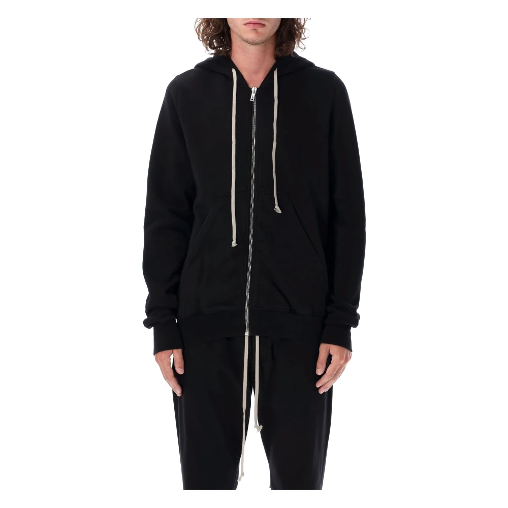 Rick Owens Zwart Gebreid Jason Hoodie Aw24 Black Heren