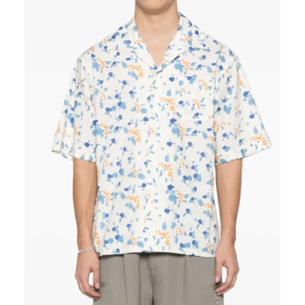 Marni Gestippelde Lily White Shirt White Heren