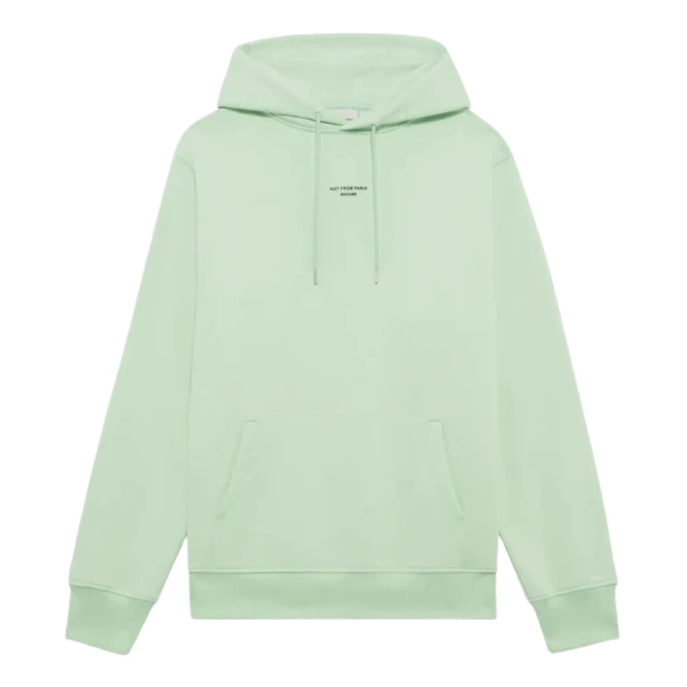 Drole De Monsieur Green Slogan Calligraphy Sweatshirt - Male - Hoodies - L - Sweatshirts & Hoodies