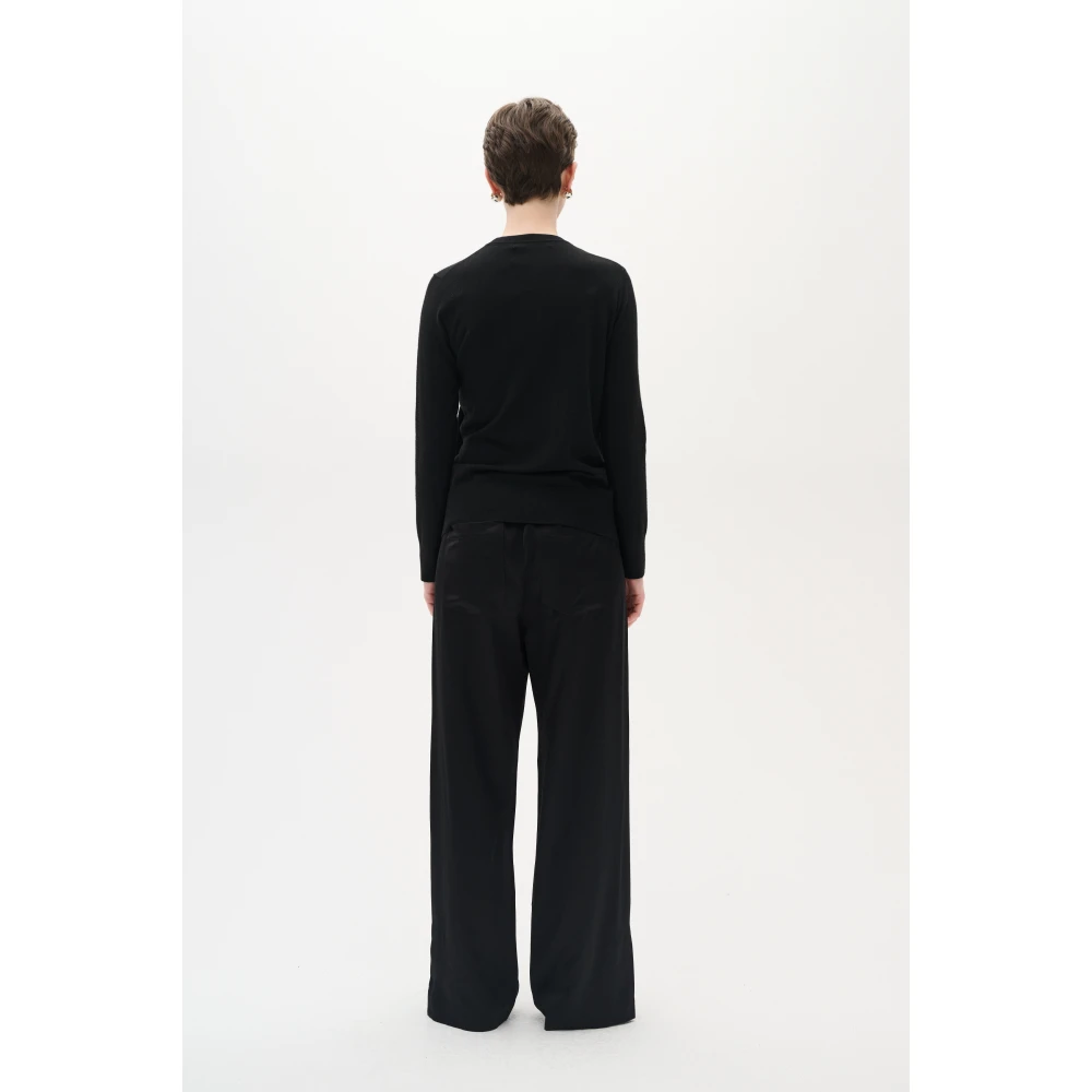 InWear Gebreide Pullover Sweater met Kasjmier Black Dames
