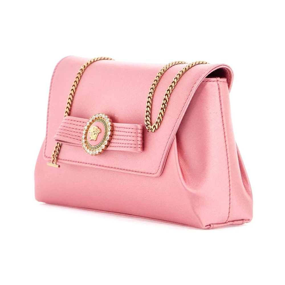Versace Geëmailleerde Medusa Lint Clutch Pink Dames