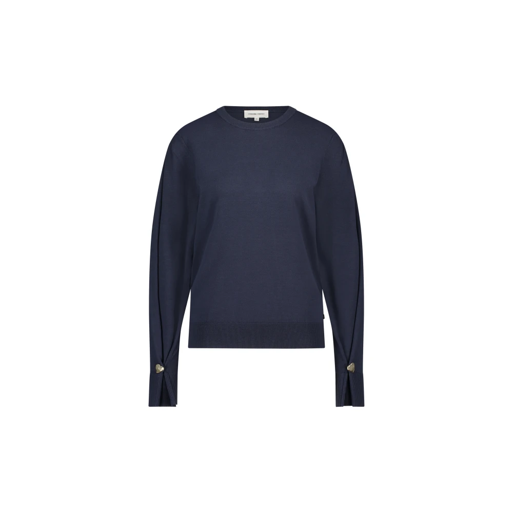 Fabienne Chapot Molly Button Pullover Blue Dames