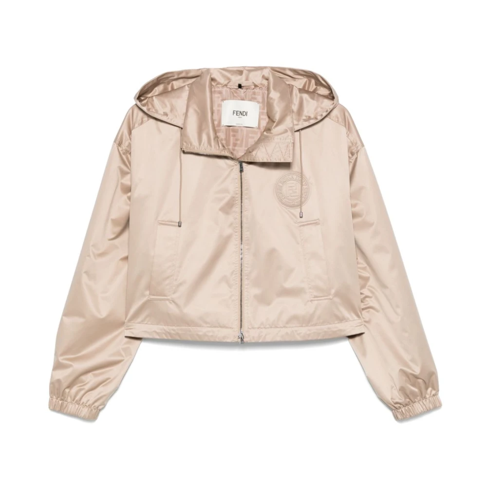 Fendi Vrouw Beige Dames, Jassen, : Zijde, Extra Klein