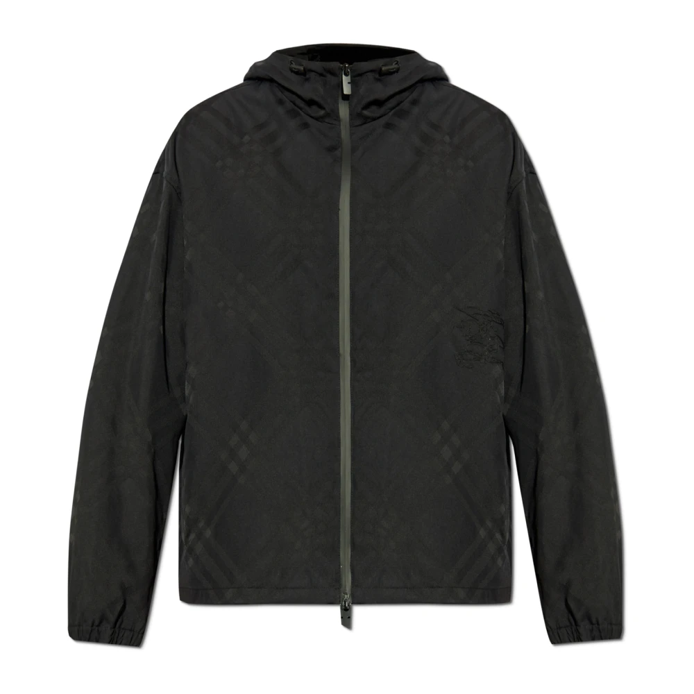 Burberry Geruite jas Black Heren