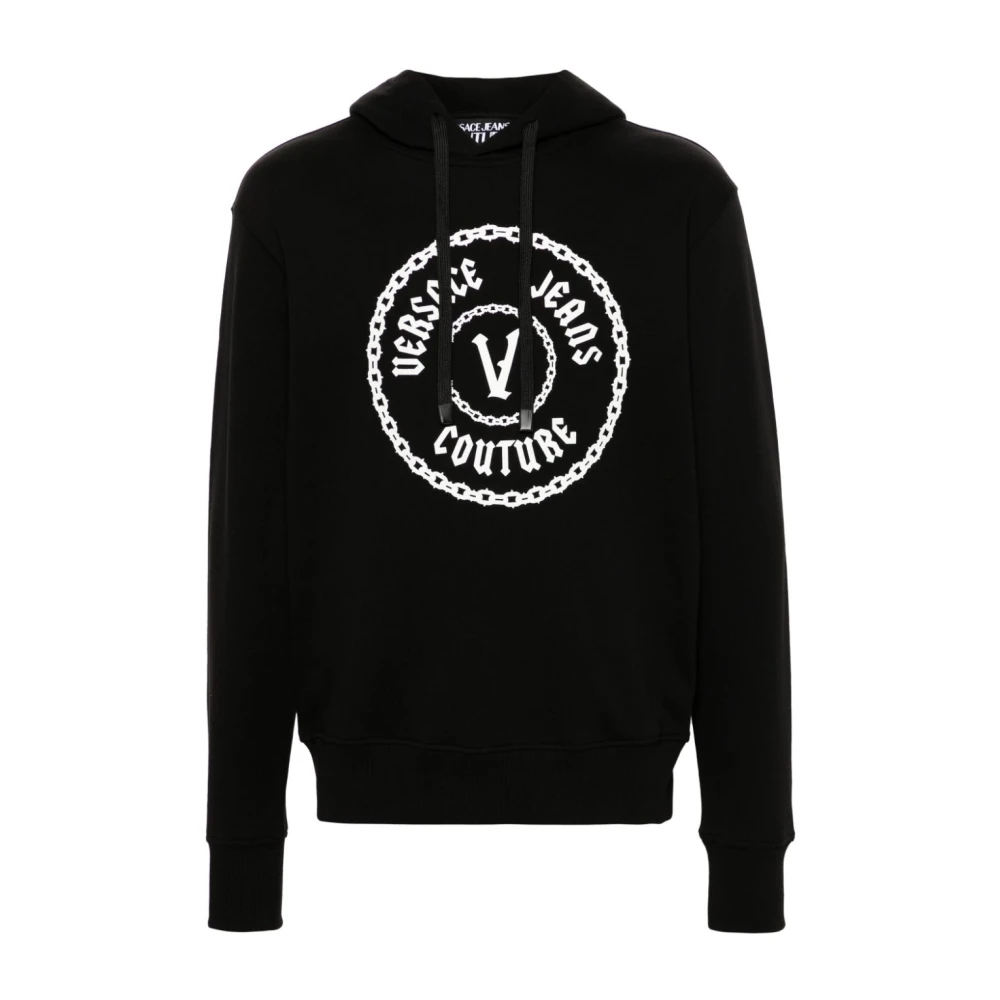 Versace Jeans Couture Zwarte trui met ***cv Black Heren
