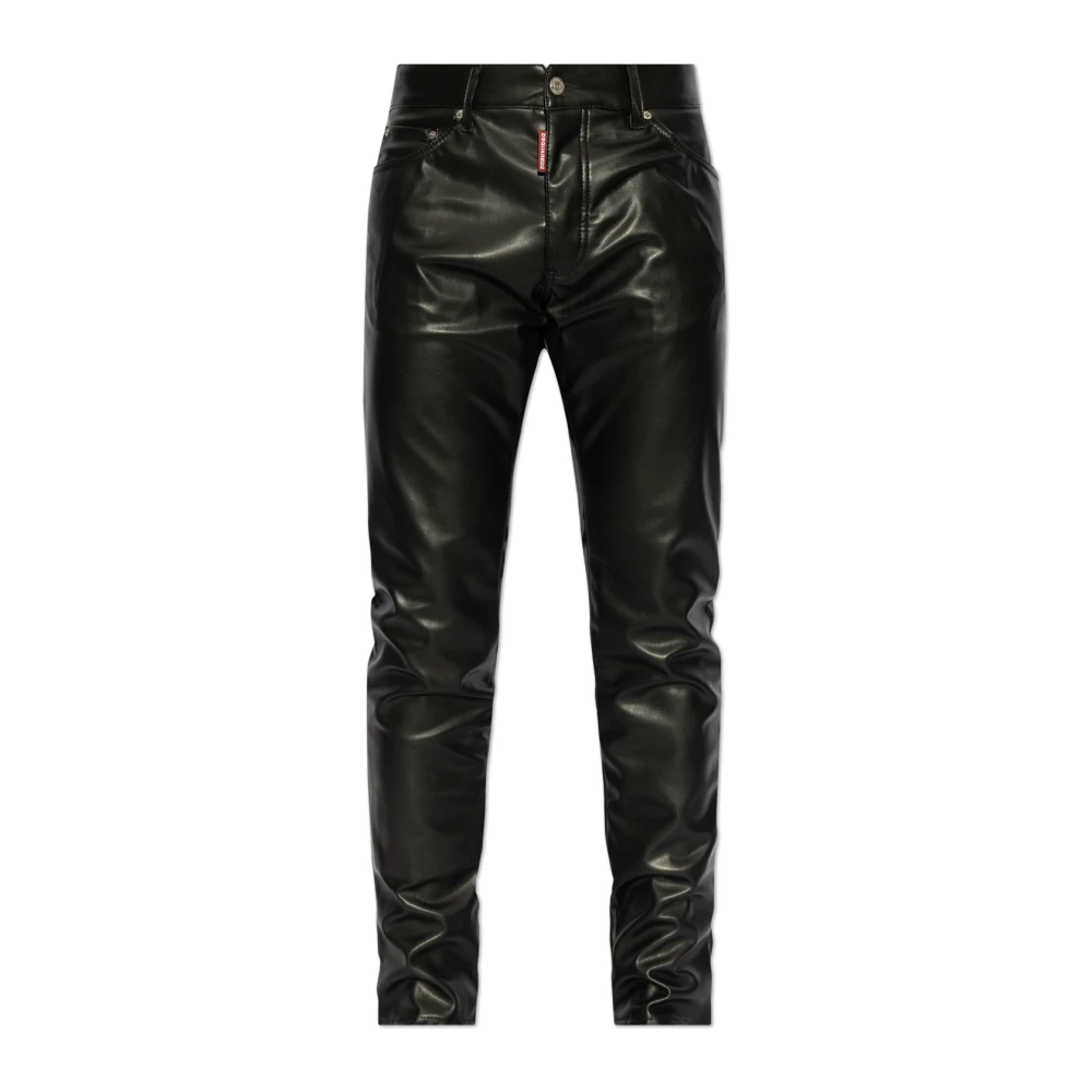 Dsquared2 Fejk läderbyxor Black, Herr