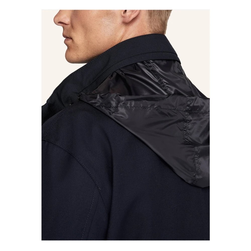 Boggi Milano Field jacket in gewatteerde technische stof Blue Heren
