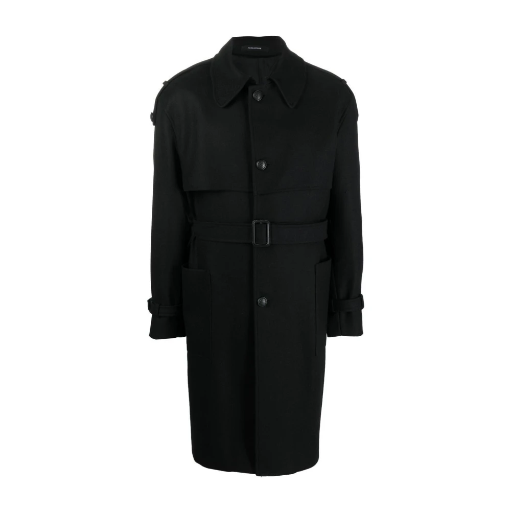Tagliatore Trench kraag shirt Black Heren