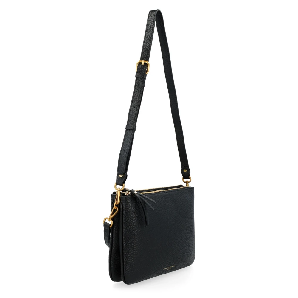 Gianni Chiarini Zwarte leren crossbody tas Frida Nero Black Dames