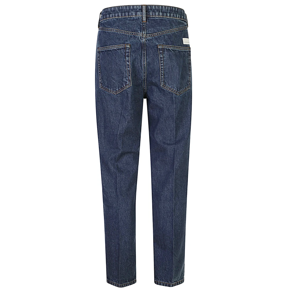 Nine In The Morning Blauwe Katoenen Denim Jeans Rechte Snit Blue Heren