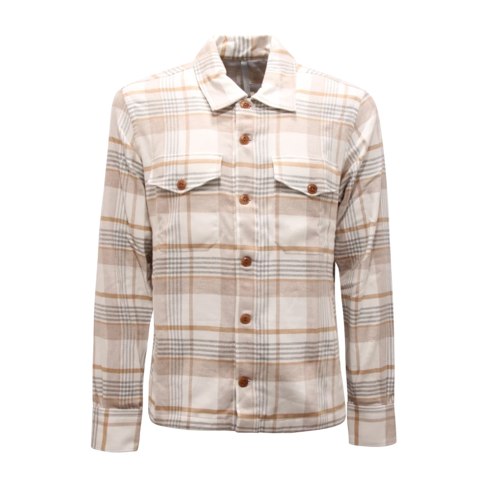 Eleventy Herren Beige Flanellhemd