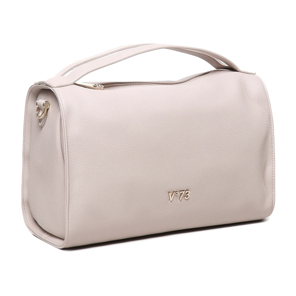 V73 Beige Schoudertas met Magnetische Flap Beige Dames