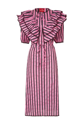 rosa-stripe-a-linje-klanning-med-balte