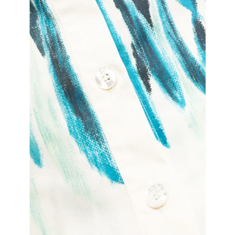 F.r.s For Restless Sleepers Witte Palazzo Jurk met Japanse Tak Print White Dames