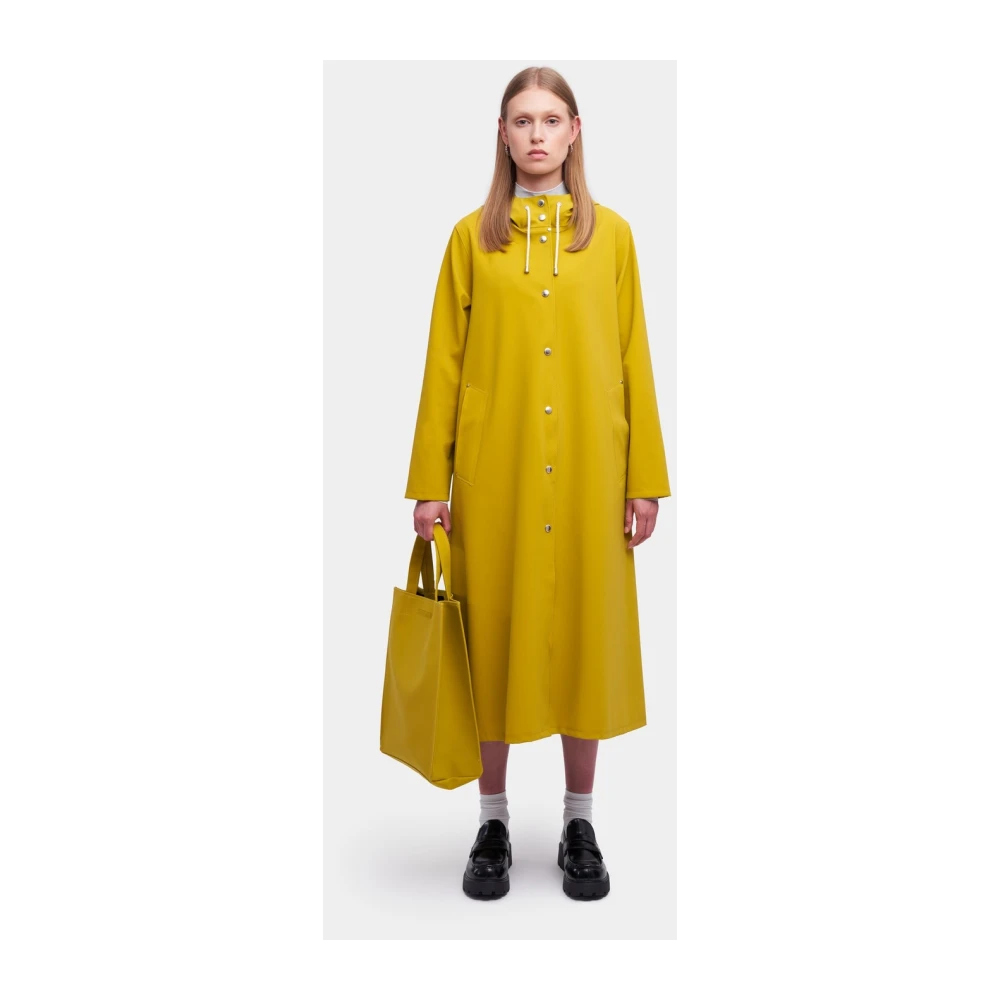 Stutterheim Love Print Matte Regenjas Yellow Dames