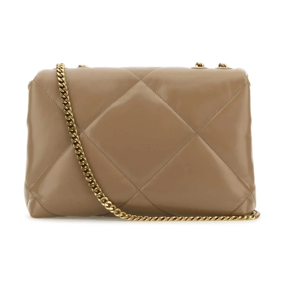 TORY BURCH Grijze leren schoudertas Beige Dames