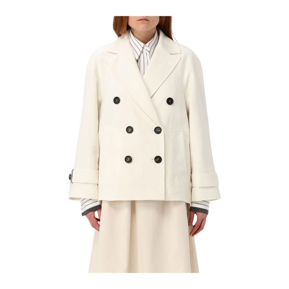 Coats > Double-Breasted Coats - - Brunello Cucinelli - Modalova