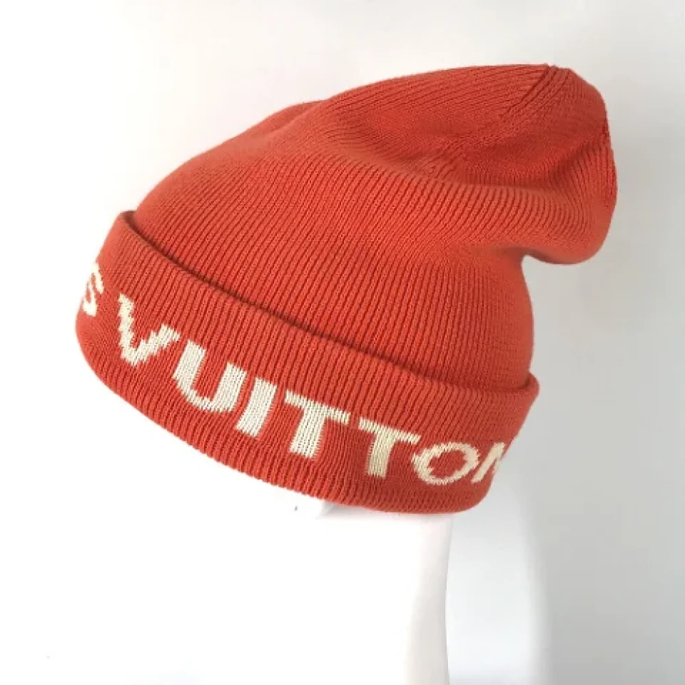 Louis Vuitton Vintage Pre-owned Cotton hats Red Dames