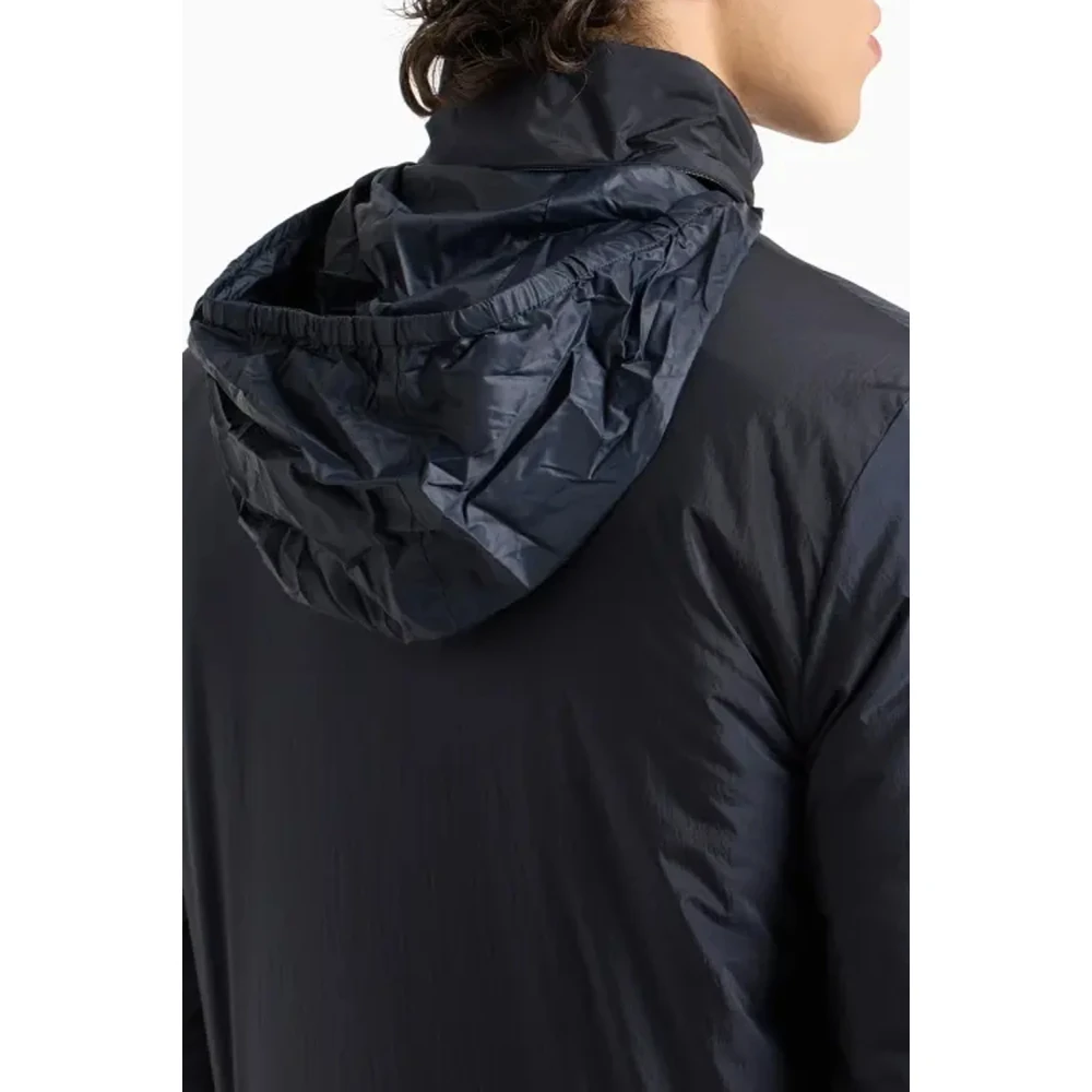 Emporio Armani EA7 Zwarte Winterjas Stijlvol Ontwerp Black Heren