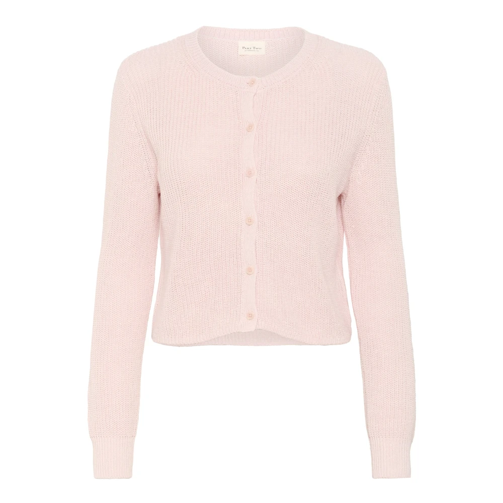 Part Two Women's Pink Cardigans, S, Mauve Chalk Cardigan With Buttons