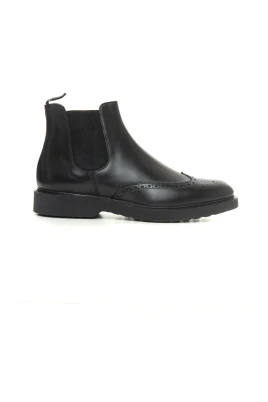 Läder Wing Cap Boot