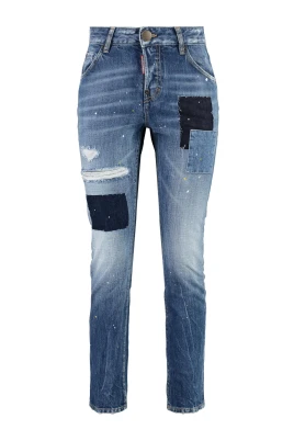 Distressed Jeans med Färgstänk