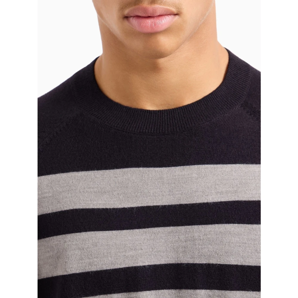 Emporio Armani Gestreepte trui Gray Heren