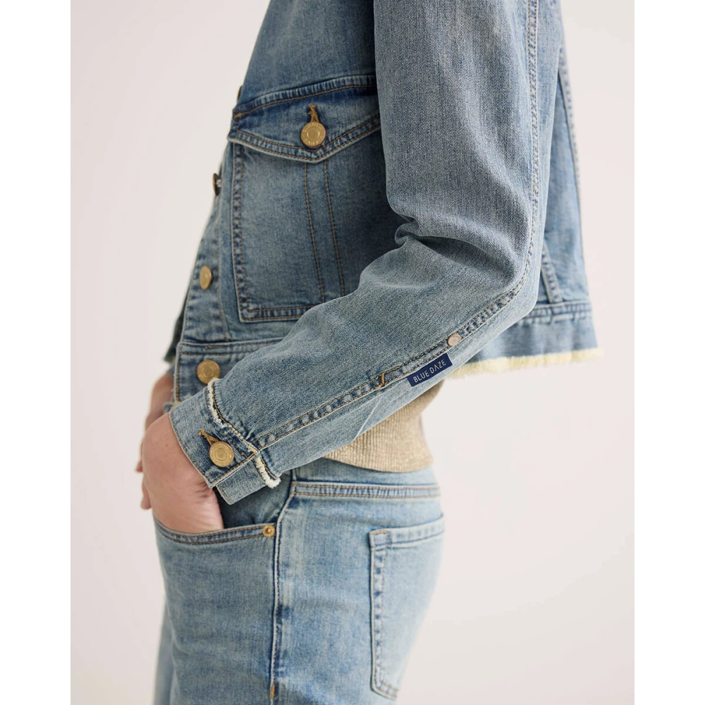 Summum Woman Lichtgewicht Katoenen Slim Jeans Jack Blue Dames