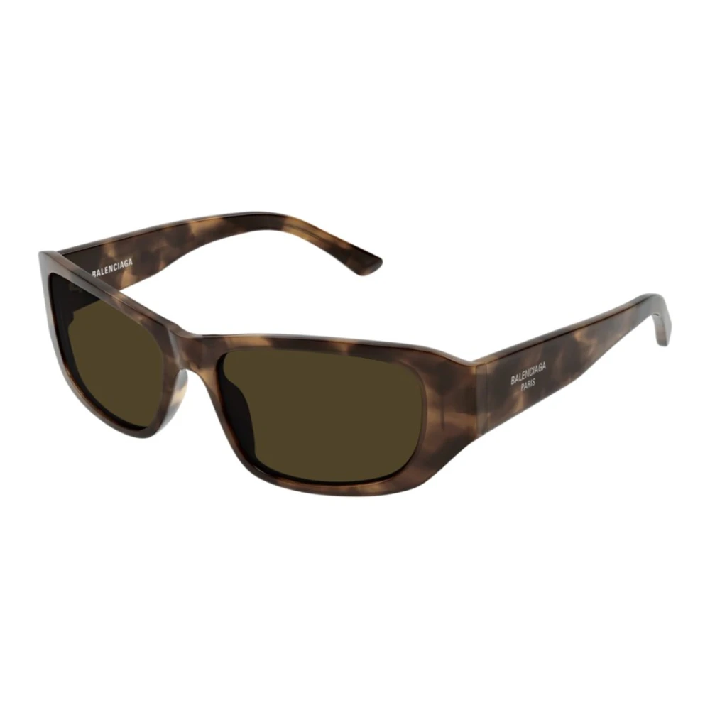 Balenciaga Unisex Brown Rectangle Sunglasses - Sunglasses - 57 Mm - Accessories