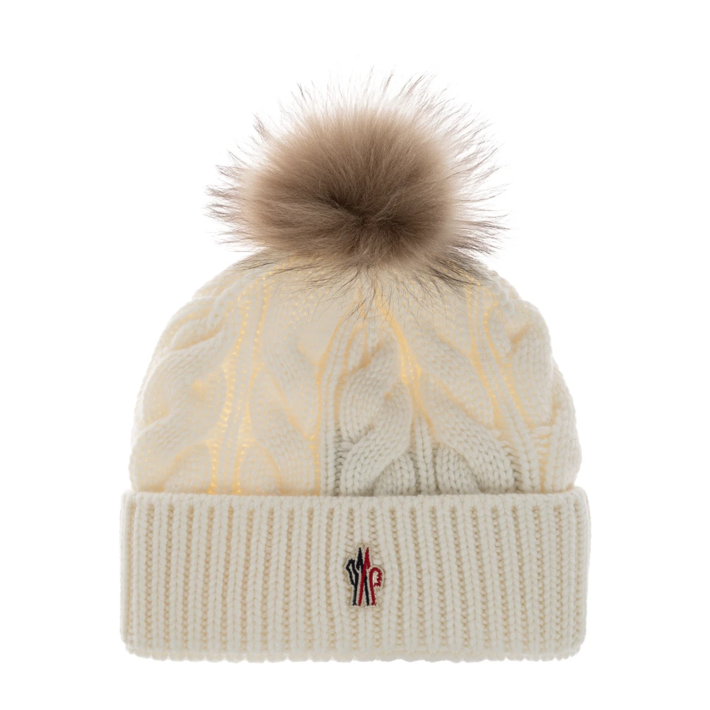 Moncler Après-Ski Beanie - Female - Accessories - Beige - One Size - Accessories