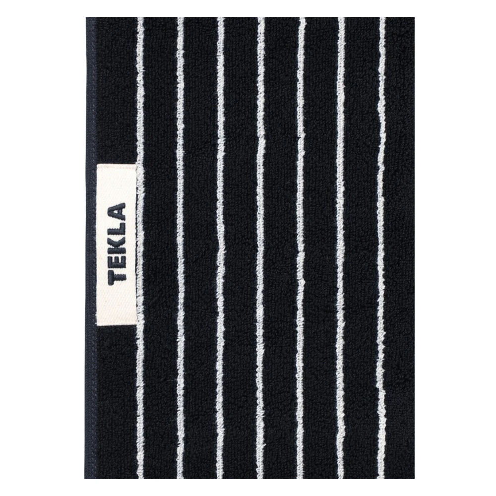 Tekla Zwarte Strepen Badlaken Black Unisex