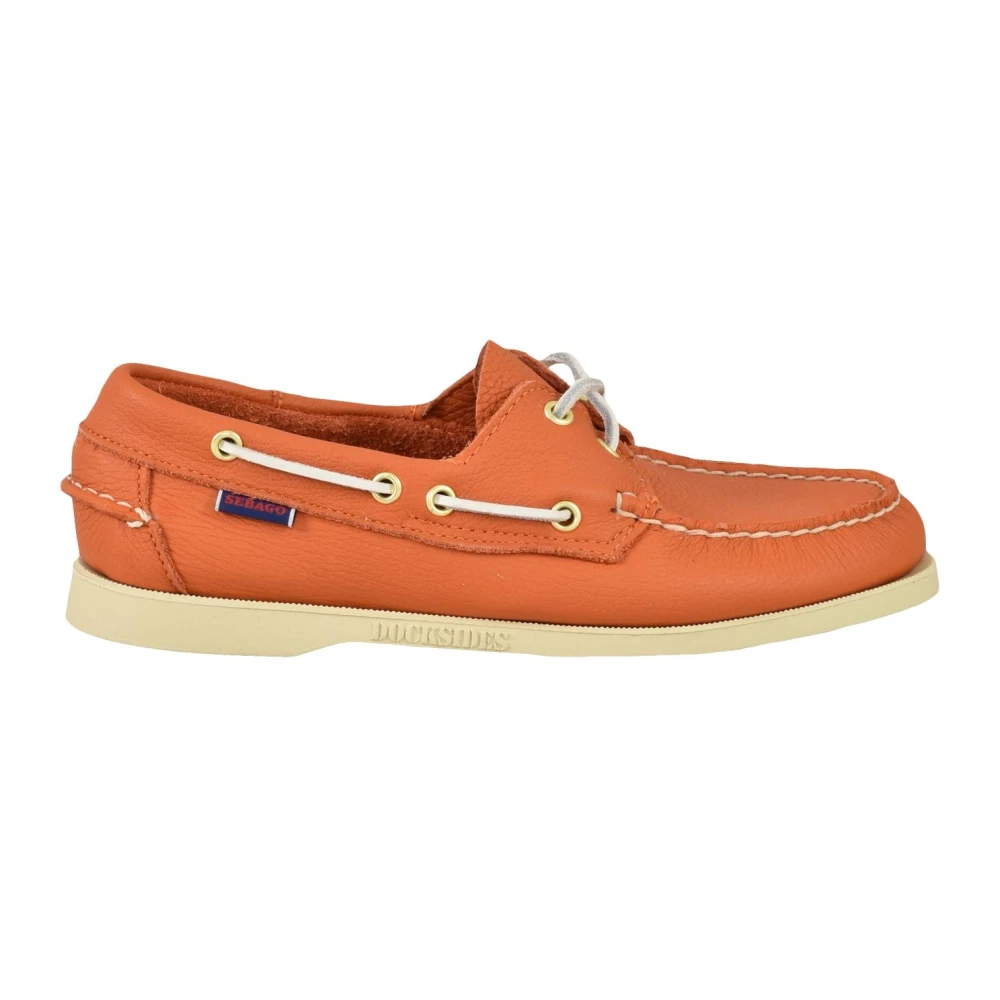 Sebago Dockside Läderskor Orange, Dam