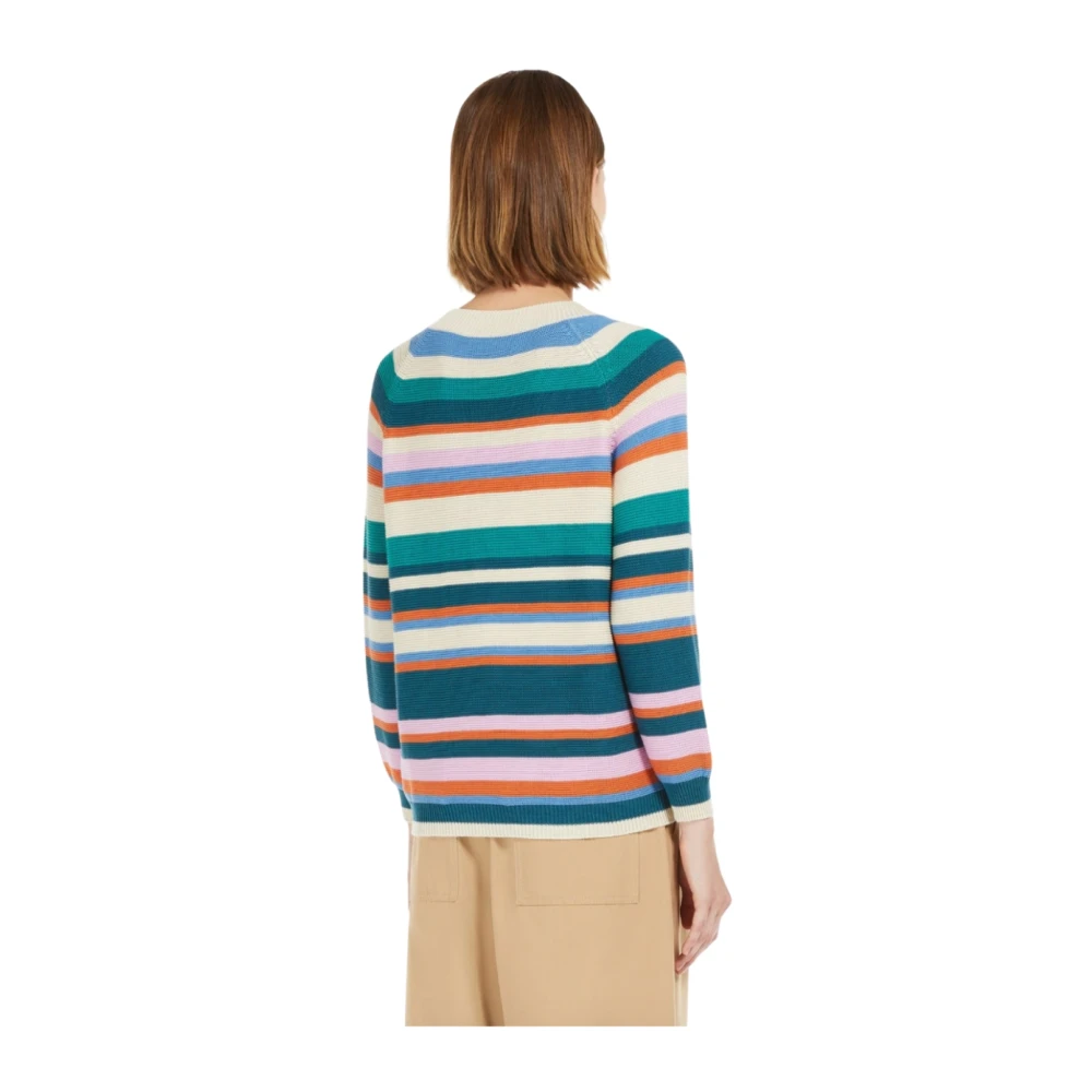 Max Mara Blauwe Katoenen Trui Linz Stijl Blue Dames