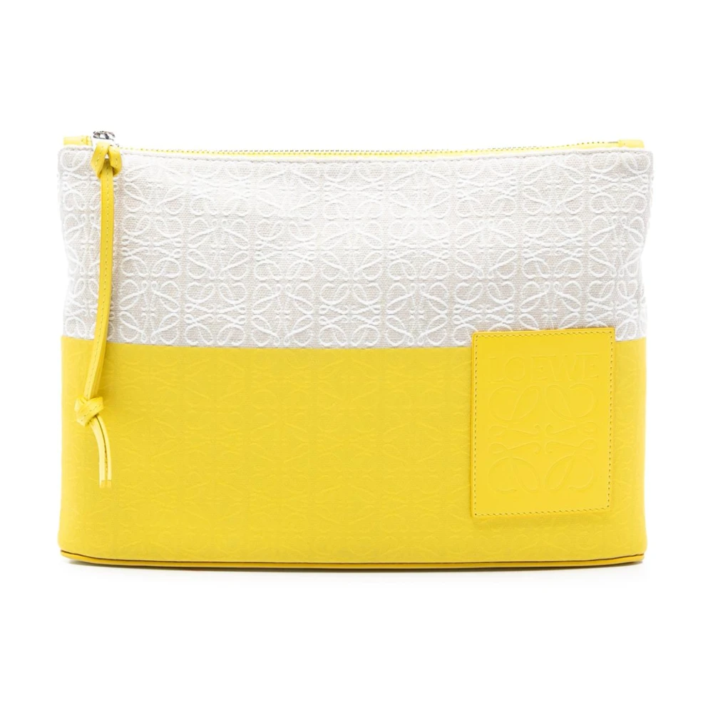 Loewe Pre-Owned Women's Yellow Pre-Owned Canvas Pouch