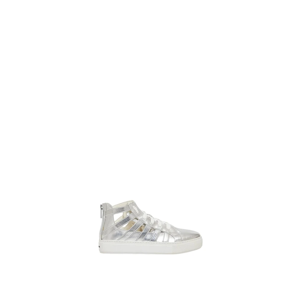 Pinko Gelamineerde Sneaker Dames Schoenen Grijs