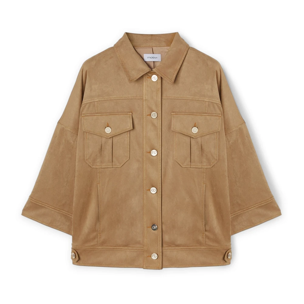 Motivi Jas in suède-look Beige Dames