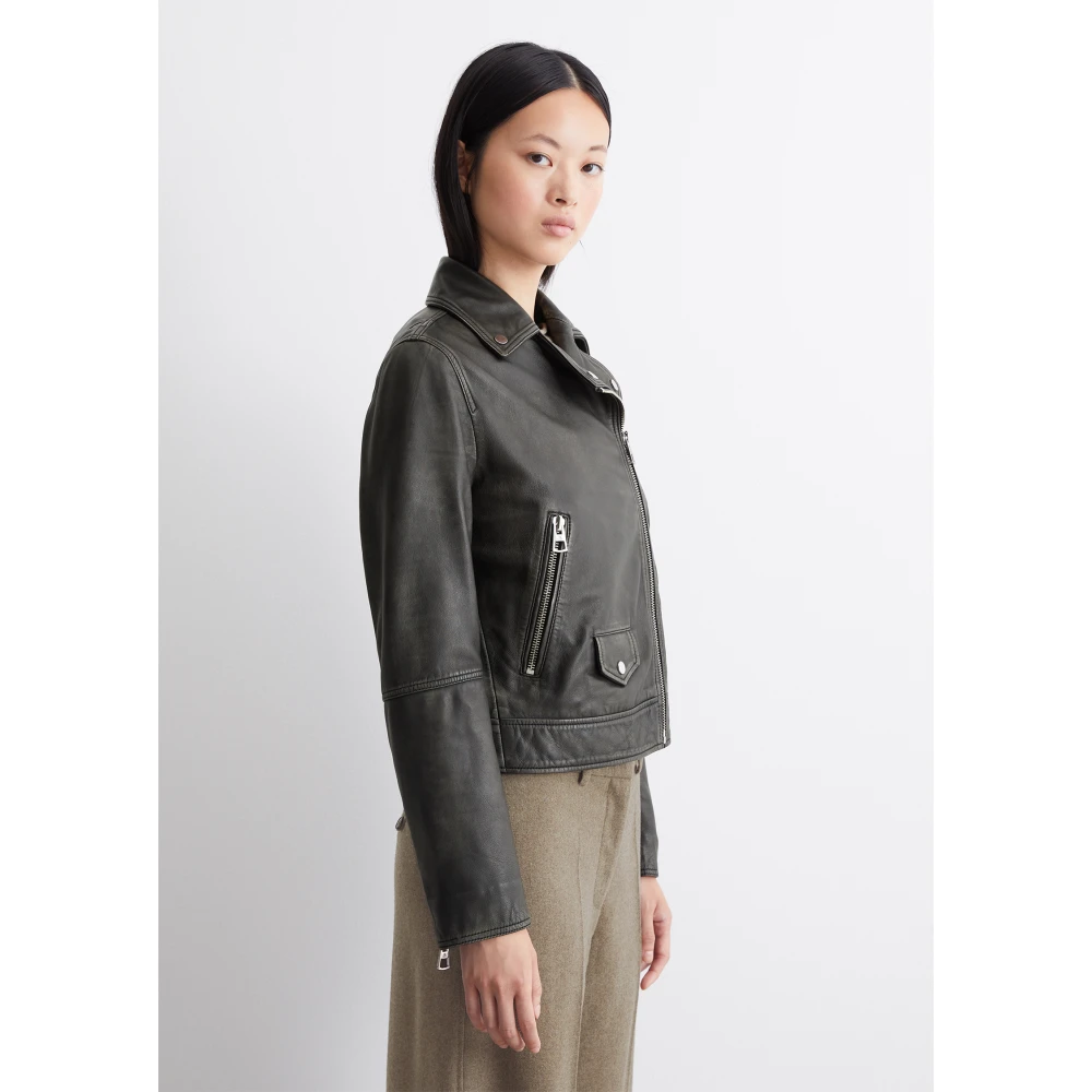 Marc O'Polo Biker leren jas regular Black Dames