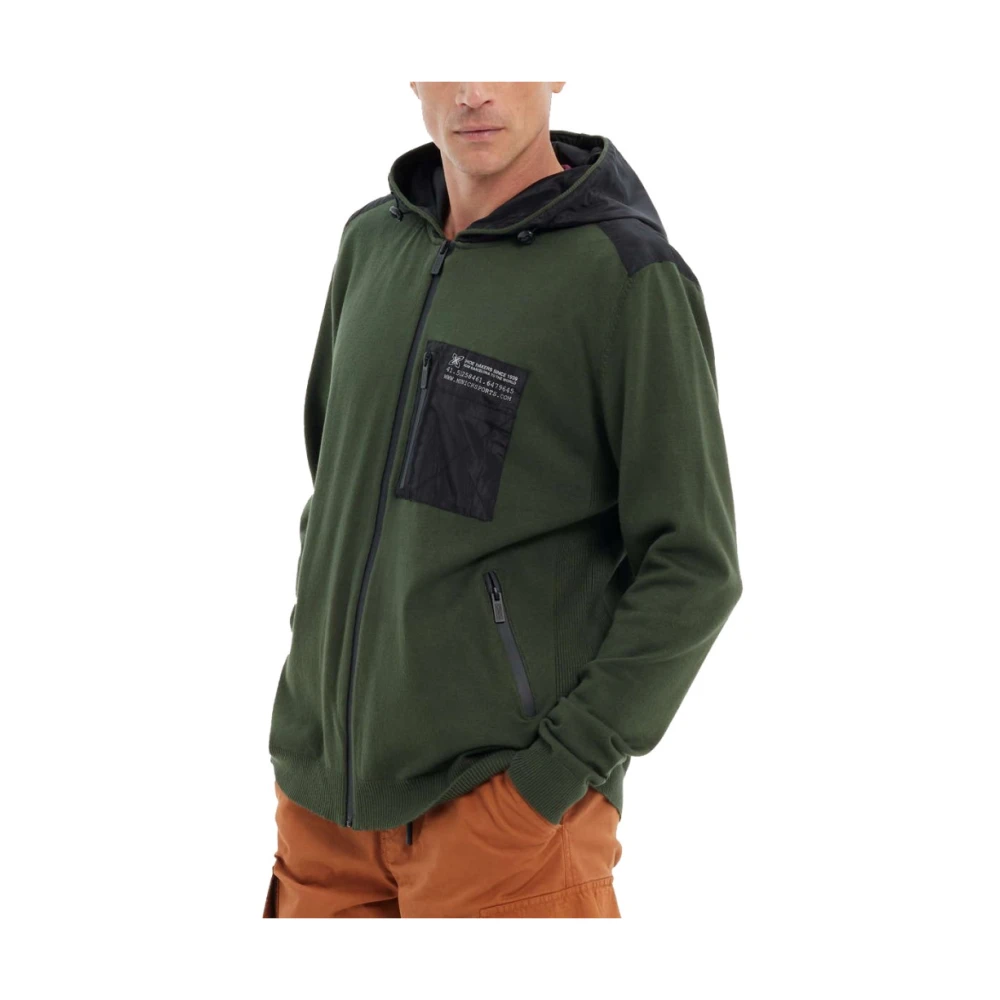 Munich Stilig Zip-Through Cardigan Green, Herr