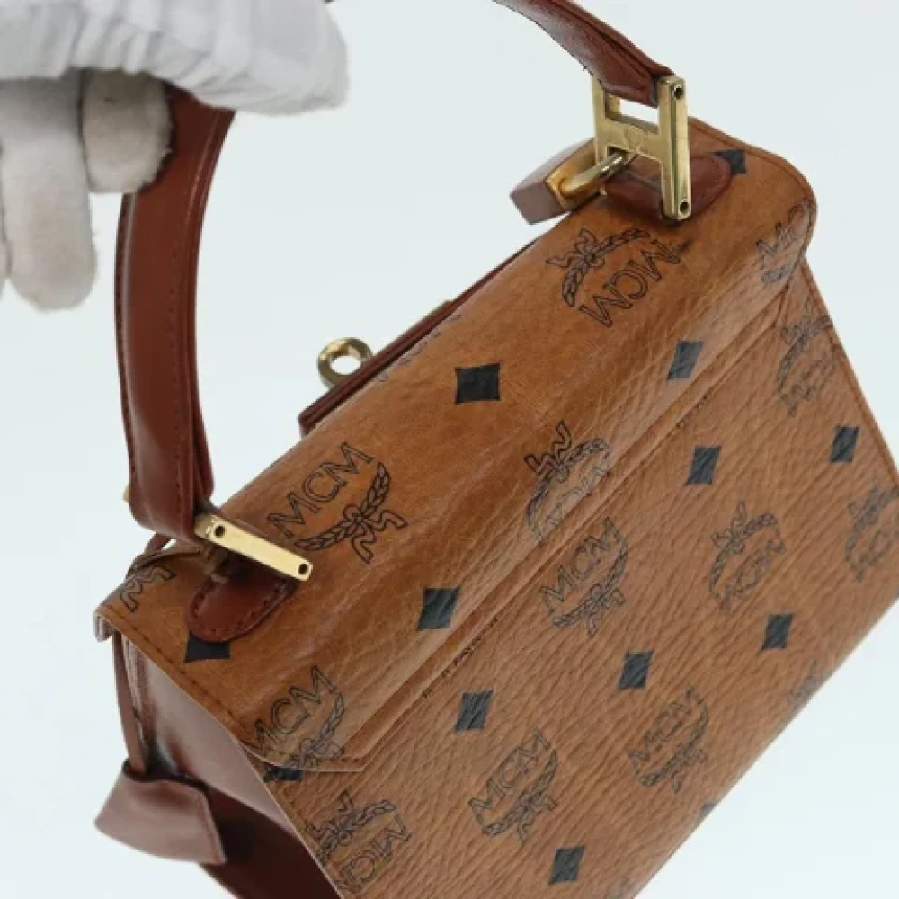 MCM Pre-owned Leather handbags Brown Dames