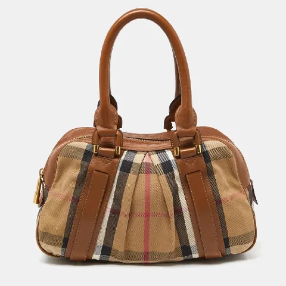 Burberry Vintage Pre-owned Canvas pouches Brown Dames