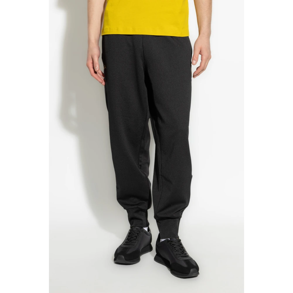 Emporio Armani EA7 Broek met logopatch Black Heren