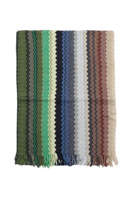 echarpe-en-laine-zigzag-vert