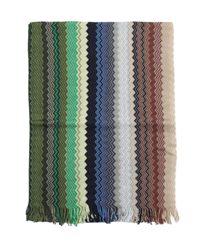 echarpe-en-laine-zigzag-vert